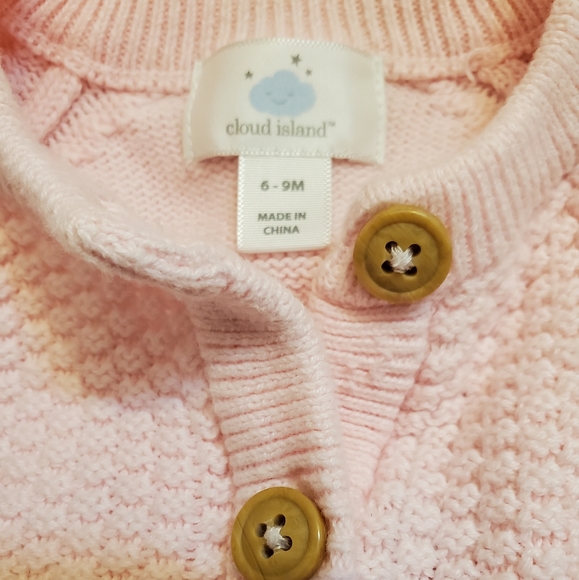(4/$15) Cloud Island 6-9 month pink sweater - Picture 4 of 5